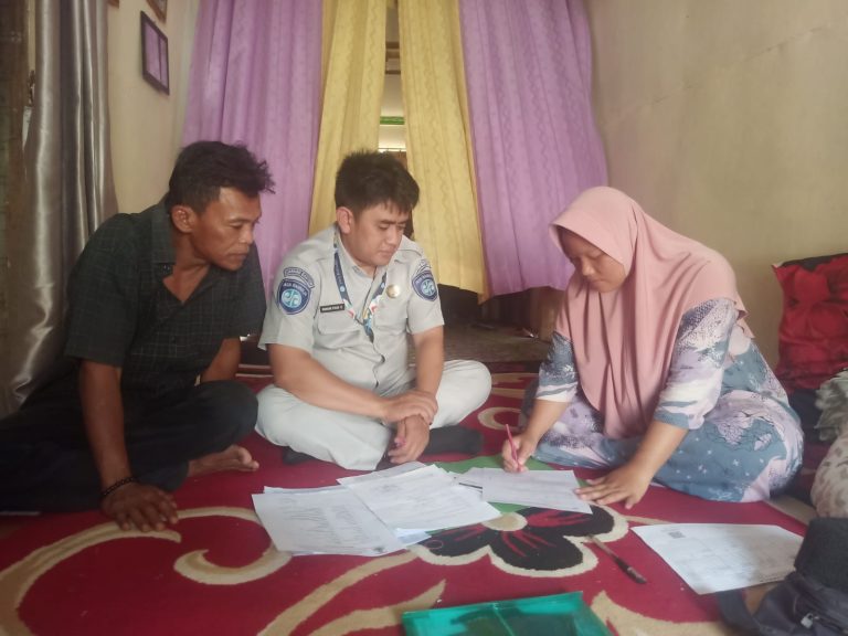 Jasa Raharja Banten Serahkan Santunan Korban Laka Lantas di Jalan Raya Margaluyu Kasemen Serang