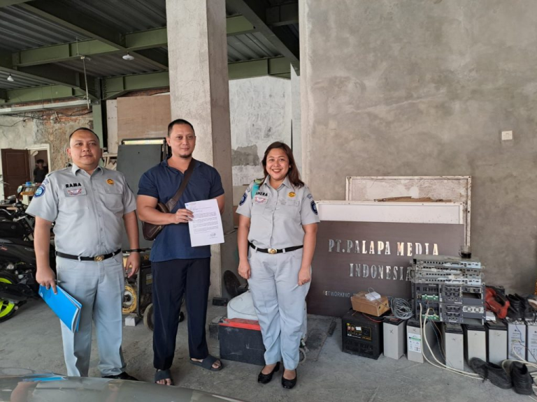 Permudah Pemilik Kendaraan Membayar Pajak Jasa Raharja Tangerang Lakukan Giat SIGAP dan SIGNAL di PT Palapa Media Indonesia