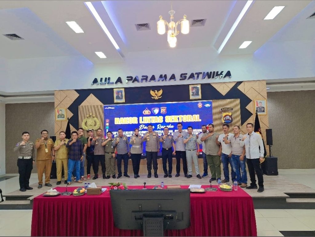 Peserta Rapat Koordinasi Lintas Sektoral Persiapan Kegiatan Pencegahan Kecelakaan di Polresta Tangerang, Rabu (6/8/2025)
